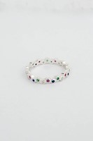 ANILLO CIRCONES COLORES PLATA 950